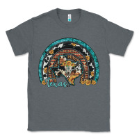 Charcoal Heather texas map sunflower leopard cowhide aztec turquoise gemstone rainbow Classic Tee - Artiststas