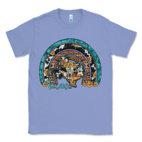 Colony Blue texas map sunflower leopard cowhide aztec turquoise gemstone rainbow Classic Tee - Artiststas