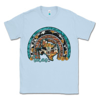 Dusty Blue texas map sunflower leopard cowhide aztec turquoise gemstone rainbow Classic Tee - Artiststas