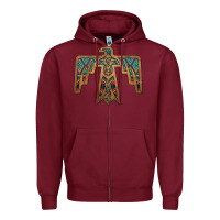 Burgundy thunderbird Zipper Hoodie - JahusDesignShop