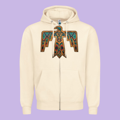 Thunderbird Zipper Hoodie Designed By Jahusdesignshop