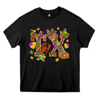 Black Texas Mardi Gras Heavy Core Tee - HowdyJamesFarm