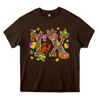 Chocolate Brown Texas Mardi Gras Heavy Core Tee - HowdyJamesFarm
