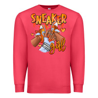 Cardinal orange galaxy sneaker girl afro woman Premium Sweatshirt - RanaPortraitStore