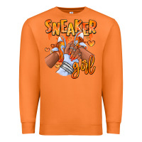 Carrot orange galaxy sneaker girl afro woman Premium Sweatshirt - RanaPortraitStore