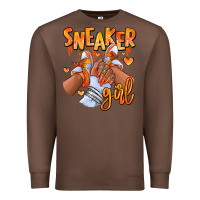 Chestnut orange galaxy sneaker girl afro woman Premium Sweatshirt - RanaPortraitStore