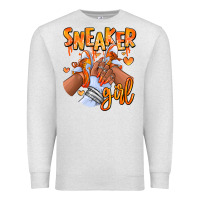 Oatmeal Heather orange galaxy sneaker girl afro woman Premium Sweatshirt - RanaPortraitStore