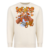Sandshell orange galaxy sneaker girl afro woman Premium Sweatshirt - RanaPortraitStore