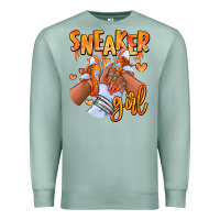 Seafoam orange galaxy sneaker girl afro woman Premium Sweatshirt - RanaPortraitStore