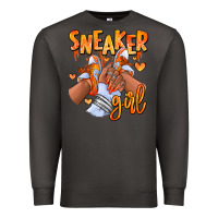 Smoke orange galaxy sneaker girl afro woman Premium Sweatshirt - RanaPortraitStore