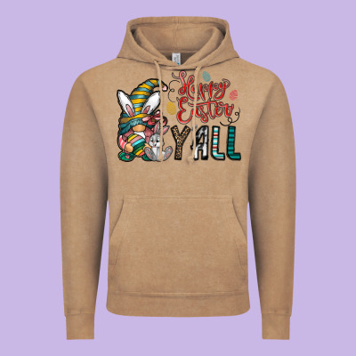 Happy Easter Y All Vintage Hoodie Designed By Cowhidedigitalart