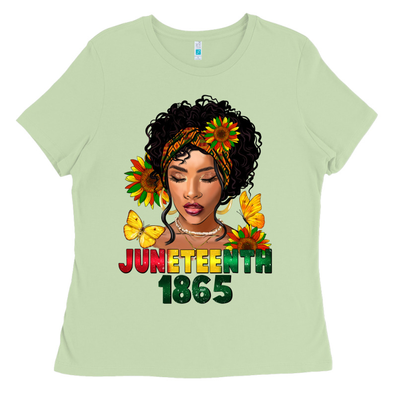 Juneteenth 1865 Black Woman Ladies Tee by FaDigitalArtStudio | Teevron