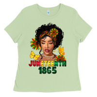 Matcha juneteenth 1865 black woman Ladies Tee - FaDigitalArtStudio