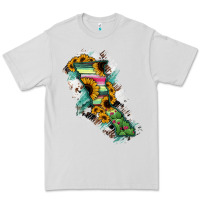 Dove Grey Baja California State Of Mexico Map Premium Tee - RanaPortraitStore