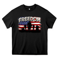 Black Freedom 4th of july Heavy Core Tee - CowGirlArtShop