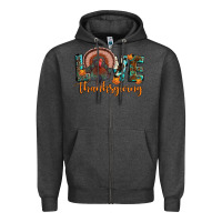 Charcoal Heather love thanksgiving Zipper Hoodie - JahusDesignShop