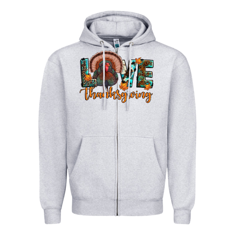 Love Thanksgiving Zipper Hoodie by JahusDesignShop | Teevron