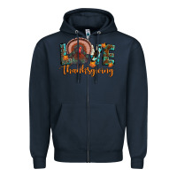 Navy love thanksgiving Zipper Hoodie - JahusDesignShop