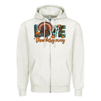 Oatmeal Heather love thanksgiving Zipper Hoodie - JahusDesignShop