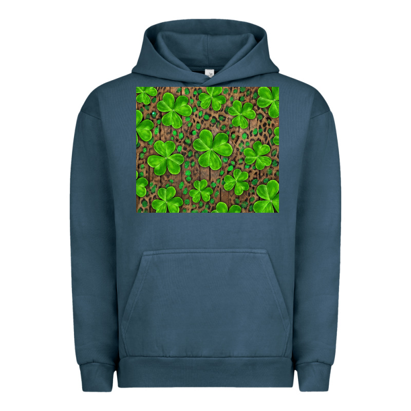 Saint Patricks Day Shamrock And Leopard Urban Hoodie by RanaPortraitStore | Teevron