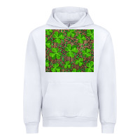 White Saint Patricks Day Shamrock And Leopard Urban Hoodie - RanaPortraitStore