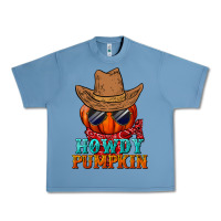 Pebble Blue howdy pumpkin Urban Heavy Tee - BundleAndBundleShop