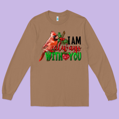 I Am Always With Your Cardinal Bird Long Sleeve Tee Designed By Lillyallendesigns