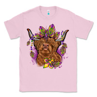 Bubblegum Pink mardi gras cow Classic Tee - OliviaCreatesArt