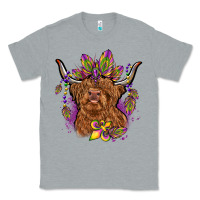 Heather Grey mardi gras cow Classic Tee - OliviaCreatesArt