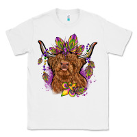 White mardi gras cow Classic Tee - OliviaCreatesArt