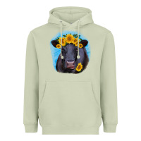 Matcha black angus with sunflower Heavyweight Hoodie - RanaPortraitStore