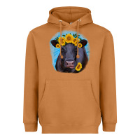 Meerkat black angus with sunflower Heavyweight Hoodie - RanaPortraitStore