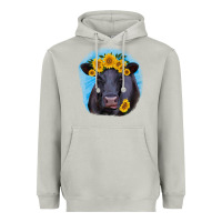 Moon Dust black angus with sunflower Heavyweight Hoodie - RanaPortraitStore