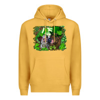 Mustard st. patrick's day heifers Premium Hoodie - RanaPortraitStore