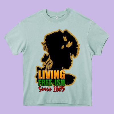 Living Free-ish Since 1865 Heavy Core Tee Designed By Howdyjamesfarm