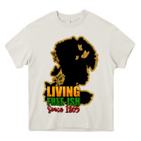 Cream Living free-ish since 1865 Heavy Core Tee - HowdyJamesFarm