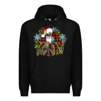 Black Santa skeleton christmas Premium Hoodie - Artiststas