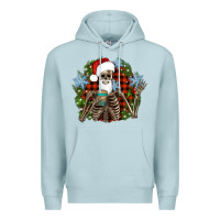 Blue Mist Santa skeleton christmas Premium Hoodie - Artiststas