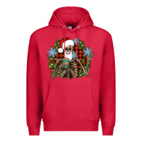 Cardinal Santa skeleton christmas Premium Hoodie - Artiststas