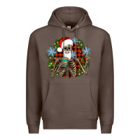 Coffee Santa skeleton christmas Premium Hoodie - Artiststas