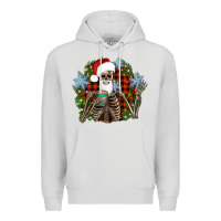 Dove Grey Santa skeleton christmas Premium Hoodie - Artiststas