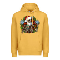 Mustard Santa skeleton christmas Premium Hoodie - Artiststas