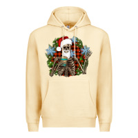 Pina Colada Santa skeleton christmas Premium Hoodie - Artiststas