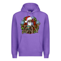 Purple Santa skeleton christmas Premium Hoodie - Artiststas