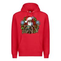 Red Santa skeleton christmas Premium Hoodie - Artiststas