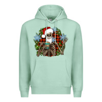 Seafoam Santa skeleton christmas Premium Hoodie - Artiststas