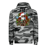 Slate Camo Santa skeleton christmas Premium Hoodie - Artiststas