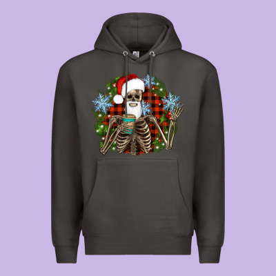 Santa Skeleton Christmas Premium Hoodie Designed By Artiststas