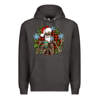 Smoke Santa skeleton christmas Premium Hoodie - Artiststas