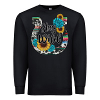 Black western stay wild horsesho Premium Sweatshirt - RanaPortraitStore